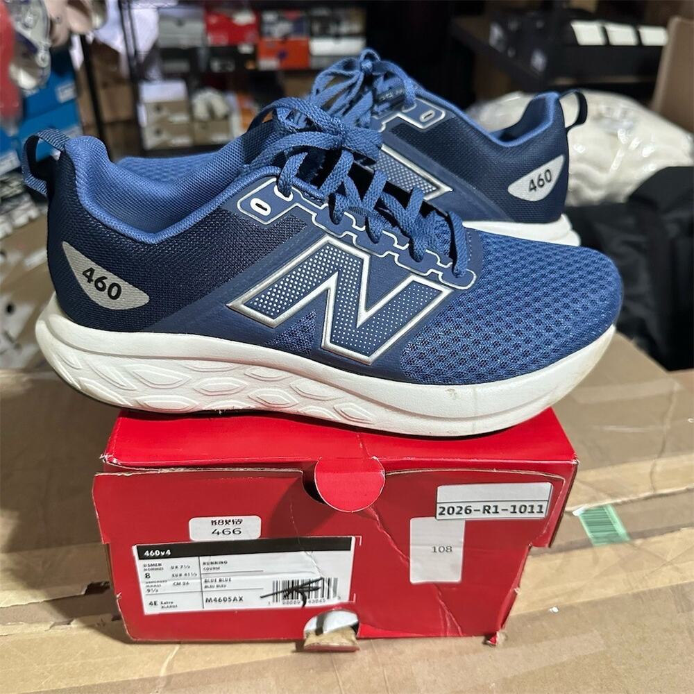 New Balance 460v4 Men's Running Shoes Blue Size 8 (4E Extra Wide) | EUC
